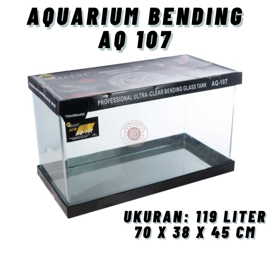 AQUARIUM AKUARIUM AQUASCAPE Bending Kaca RECENT AQ 107 Glass Tank 70 Cm