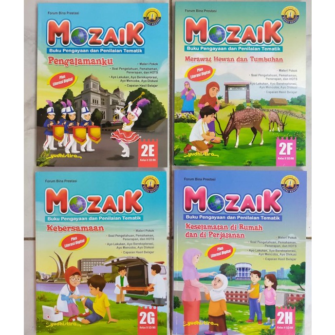 1 Paket Mozaik Tematik Yudhistira 2E 2F 2G 2H SD Kelas 2 Semester 2 Kurtilas Revisi