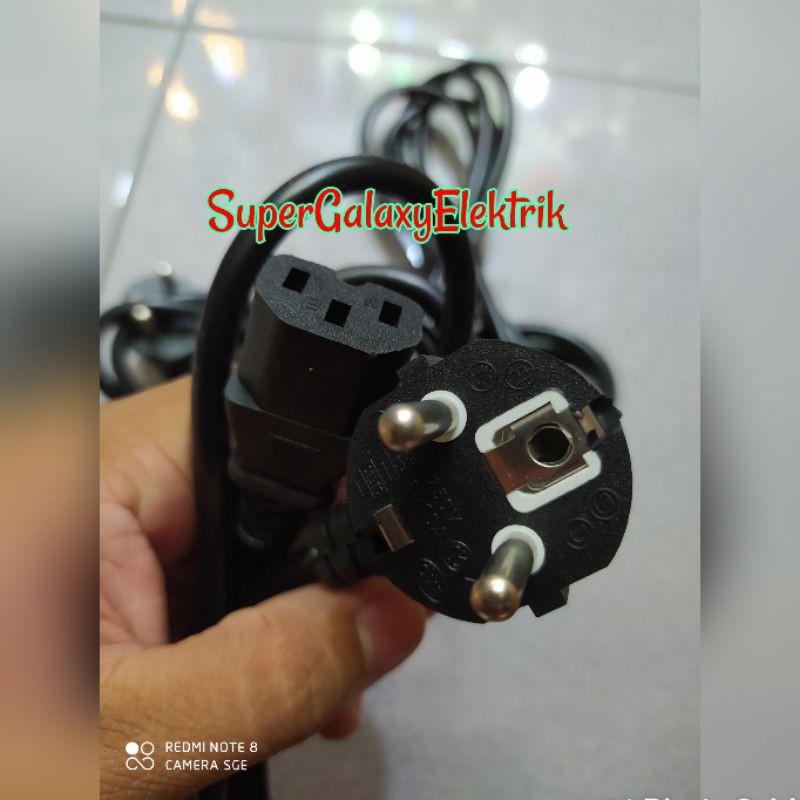 Kabel Power 3Lubang Gepeng (CPU, Komputer, Magic Com, dll)