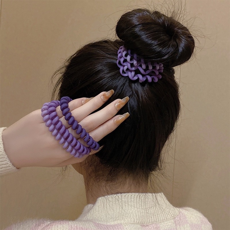 Ikat Rambut Model Kabel Telepon Gaya Korea Untuk Wanita