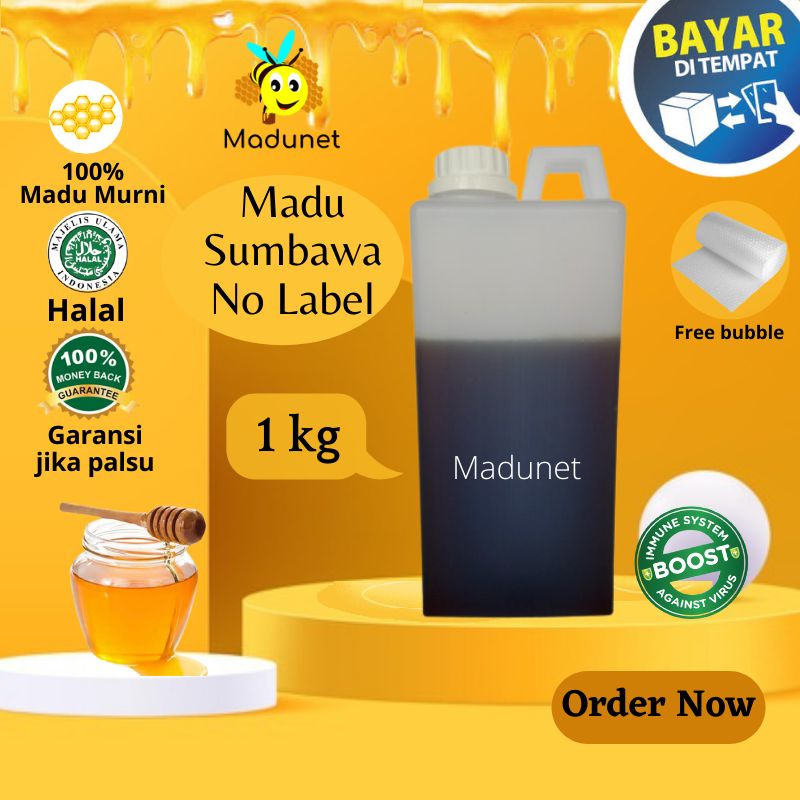 Madu Asli Madu Murni Hutan Nektar Multifora Asli & Murni 100% Tanpa Campuran 1 kg Tanpa Label Stiker