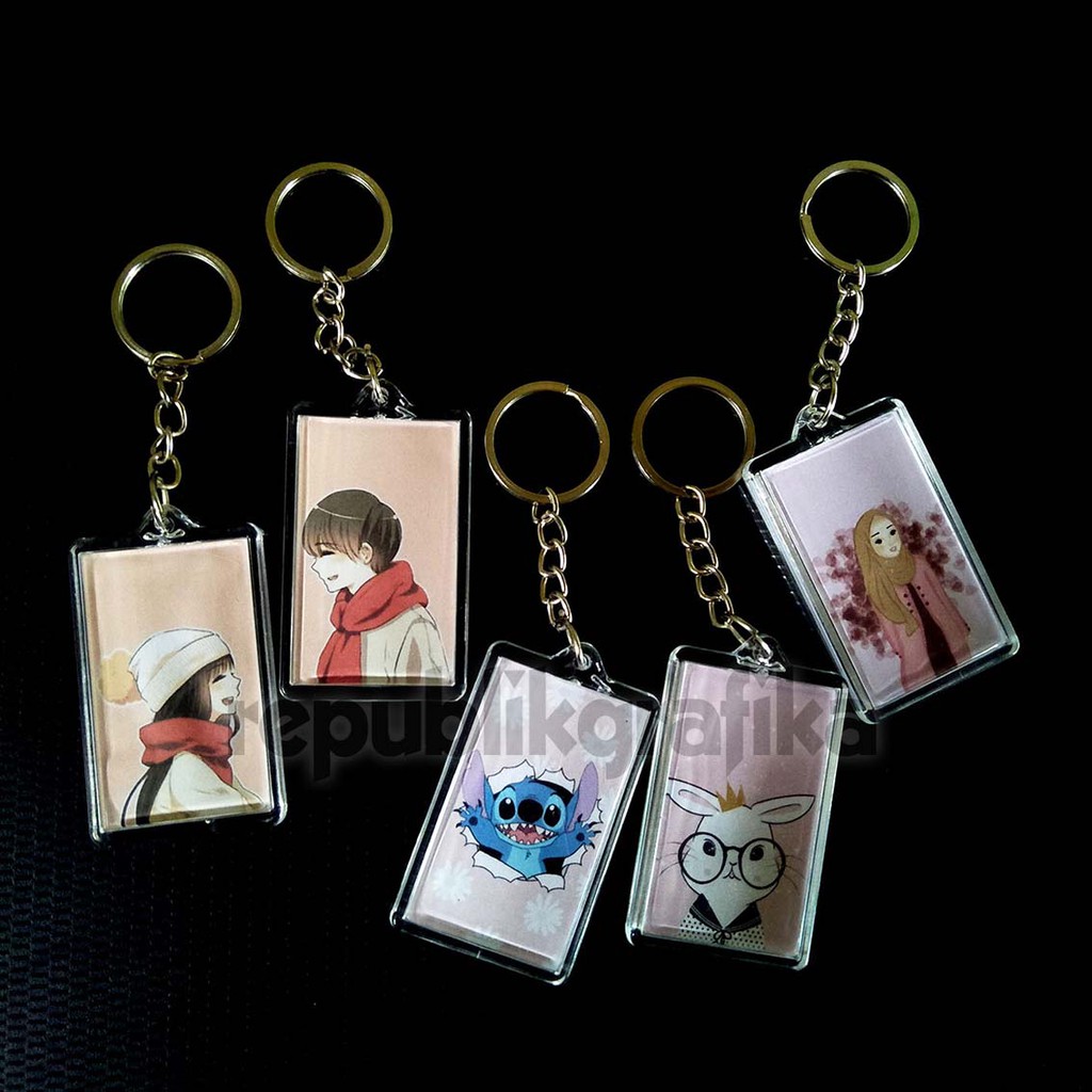 GANTUNGAN KUNCI AKRILIK CUSTOM SOUVENIR MURAH KADO UNIK