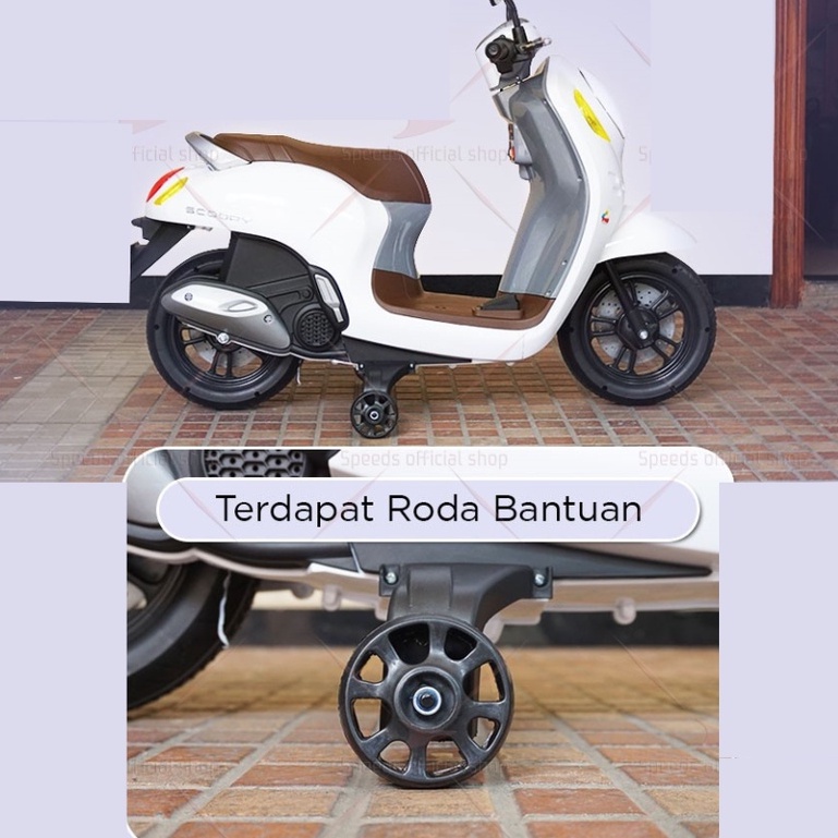 Motor Aki Anak Model Scoopy Motor Mainan Anak Viral M999 + Free Tas