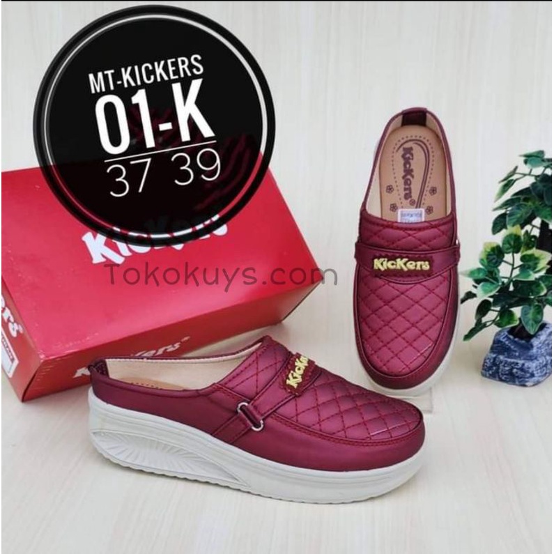Sepatu slop Wedges KICKERS/ SEPATU WANITA TERBARU- O1k