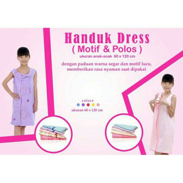 Handuk dress dewasa dan anak handuk baju baju handuk baju dress handuk