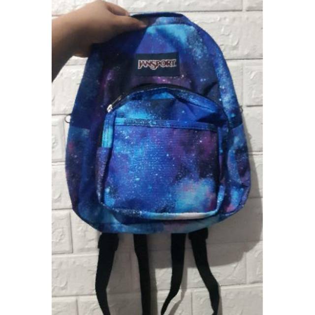 preloved original tas jansport mini backpack galaxy bag full print deep space tas kecil