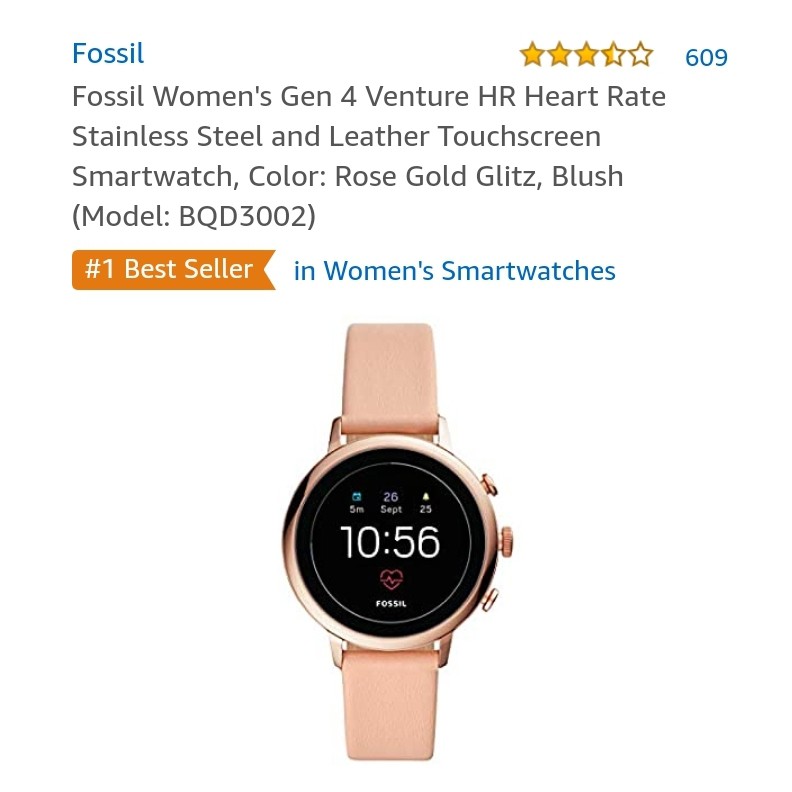 fossil smartwatch with heart rate monitor