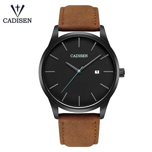 Baru Cadisen Jam Tangan Analog Pria PU Leather - C2021m - Coklat