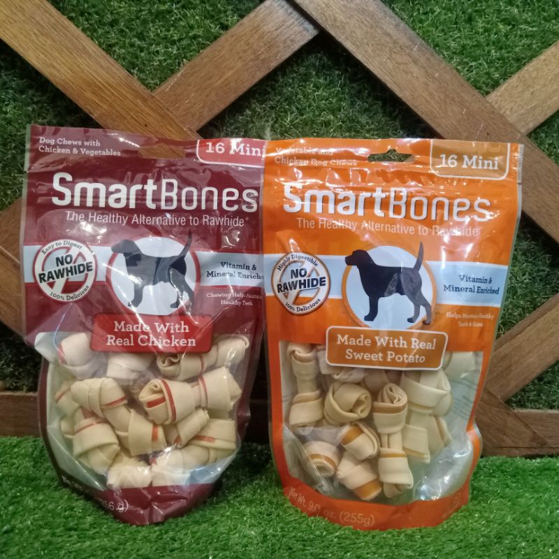 SNACK ANJING SMARTBONES CHICKEN MINI / Sweet Potato ISI 16 PCS