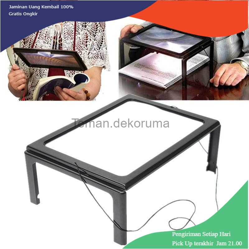 TD-DHA NEWACALOX Kaca Pembesar Bentuk Meja dengan Lampu LED - HL-A4