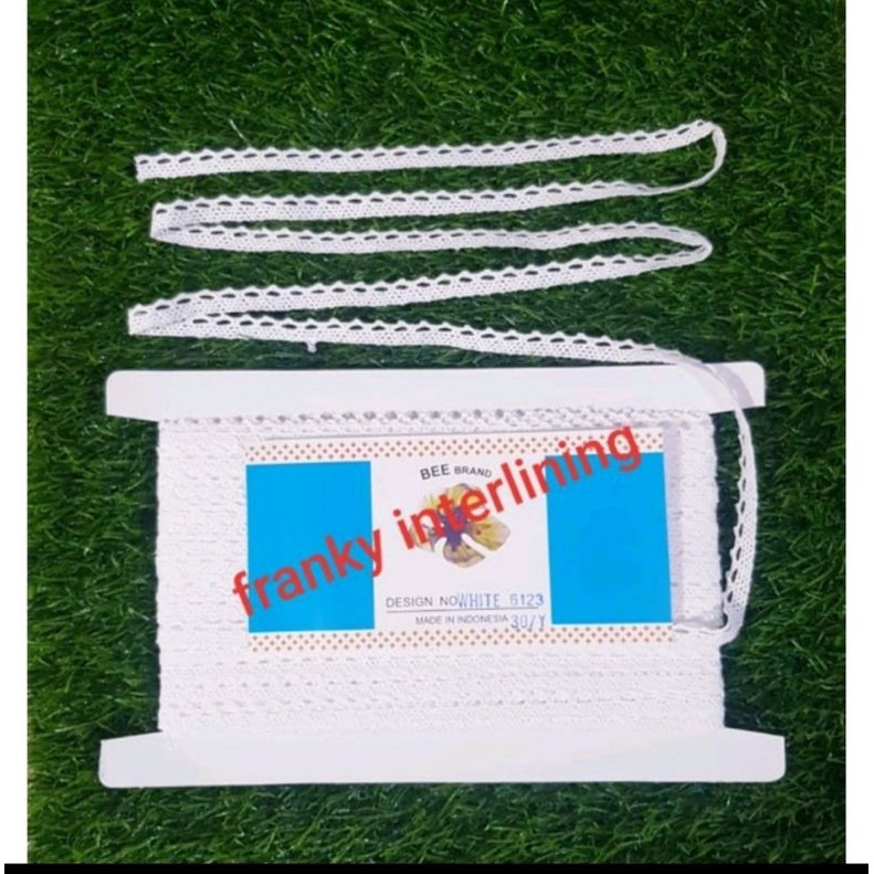 RENDA KAIT 6123 HARGA PER PACK ISI 27 METER LEBAR 1CM