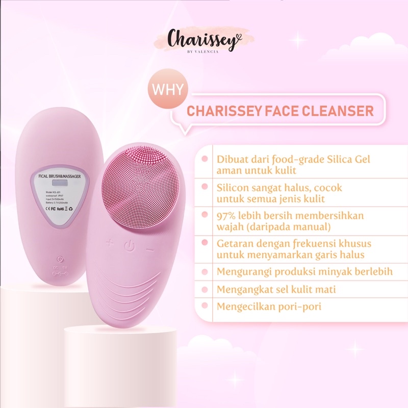 Face Cleanser Charissey / alat pencuci muka bersih / mengangkat sel kulit mati