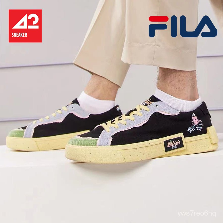 Ready to ship FILA FUSION x Jeremyville2021 new men's sneakers fashion canvas skateboard shoes