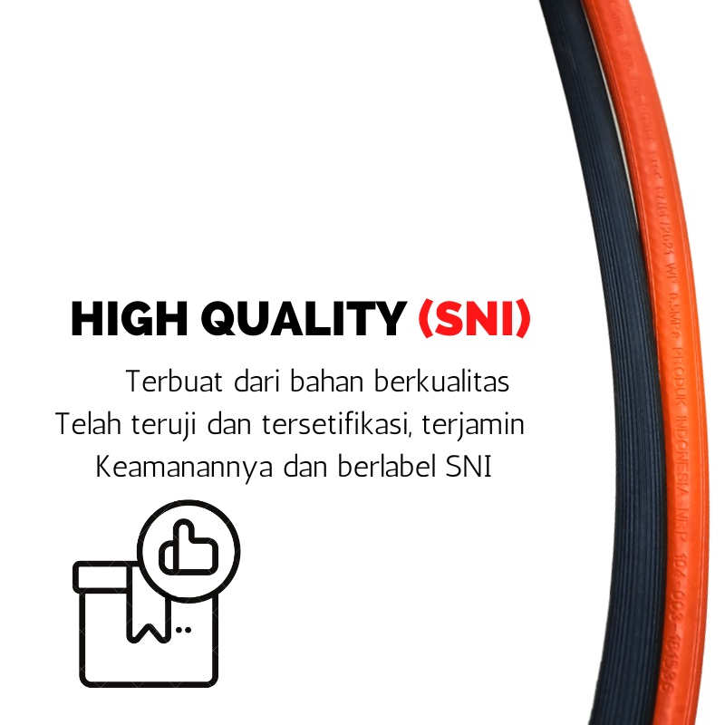 Selang Gas 15 Meter 2 Lapis Anti Gigitan Tikus Label SNI - Orange &amp; Hitam