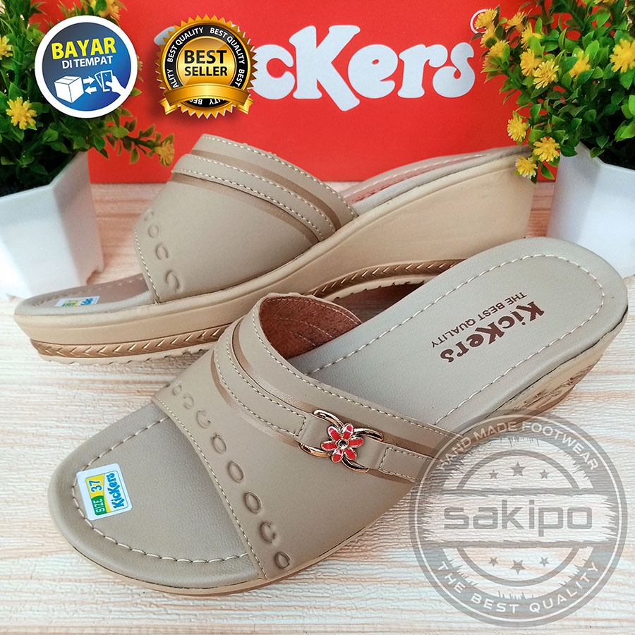 PROMO 8.8 !! SANDAL WANITA DEWASA SANDAL REMAJA WEDGES SLOP TERBARU TERMURAH NYAMAN DIPAKAI / SAKIPO