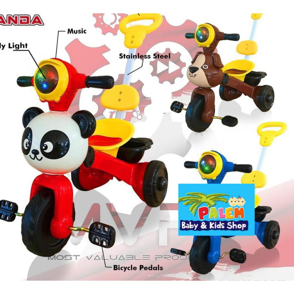 PROMO BBR192 Sepeda Anak Roda Tiga Tricycle Bike Mainan Motor Motoran