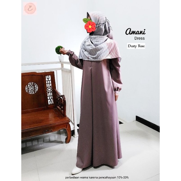 Gamis/ abaya/ dress Amani | bahan toyobo | busui friendly | 1 kg muat 3 baju | by Enyta