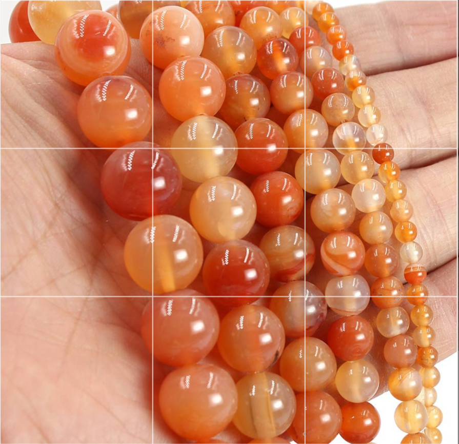 Round Carnelian Gemstone Natural Stone Beads