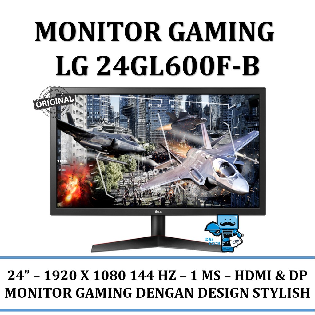 Monitor Gaming LG 24GL600F-B UltraGear 24GL600F Full HD 144Hz 1ms