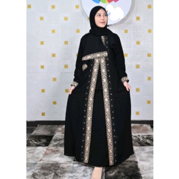 Abaya bordir mewah/syar'i by Larosa Jumbo