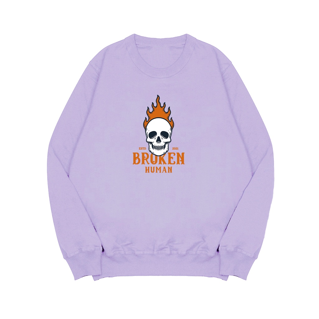 Sweater Pria Broken Human Smile Pria Fleece M - XXL