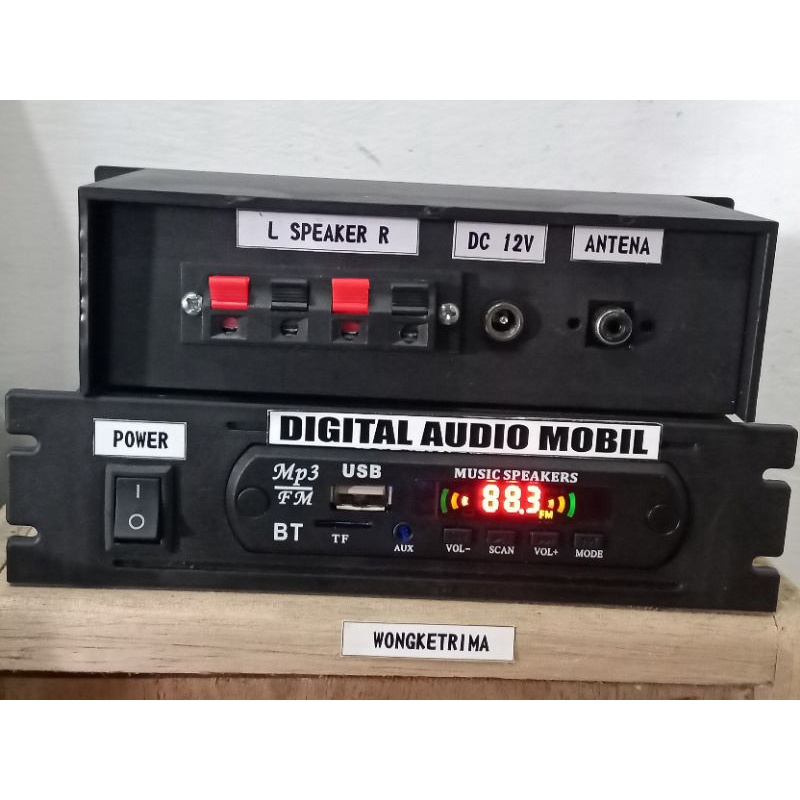 Tape ples ampli mobil bluetooth universal 12v/24v audio stereo