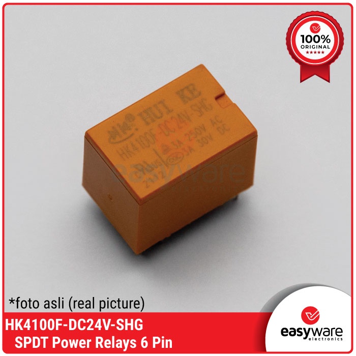 Relay HUI KE HK4100F-DC24V-SHG Relay 24V 6 Pin HK4100F Relay SPDT 24V