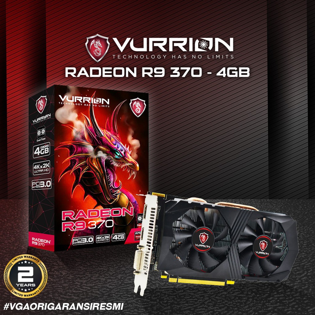 Vurrion Radeon R9 370 4GB GDDR5 256Bit - Dual Fan