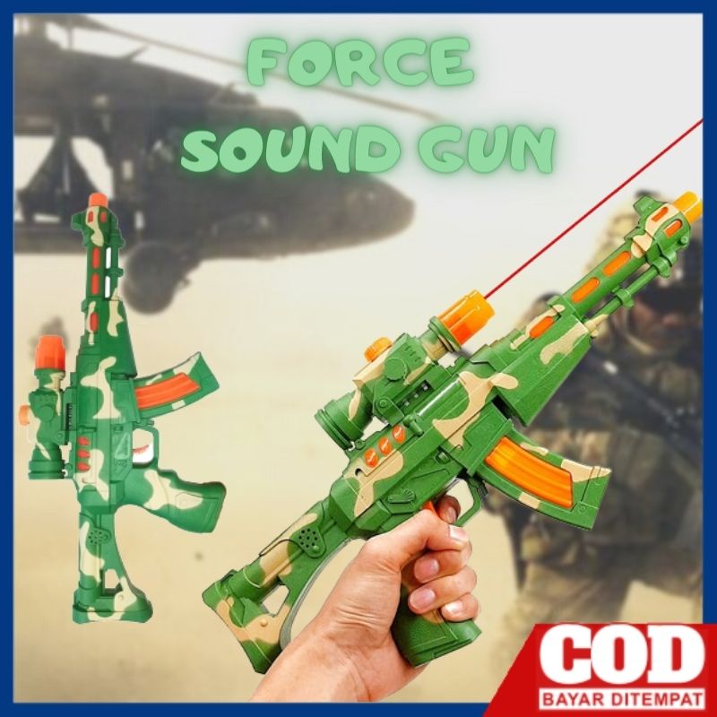 FORCE SOUND GUN - Mainan Tembakan Anak Berlaser dan Bersuara