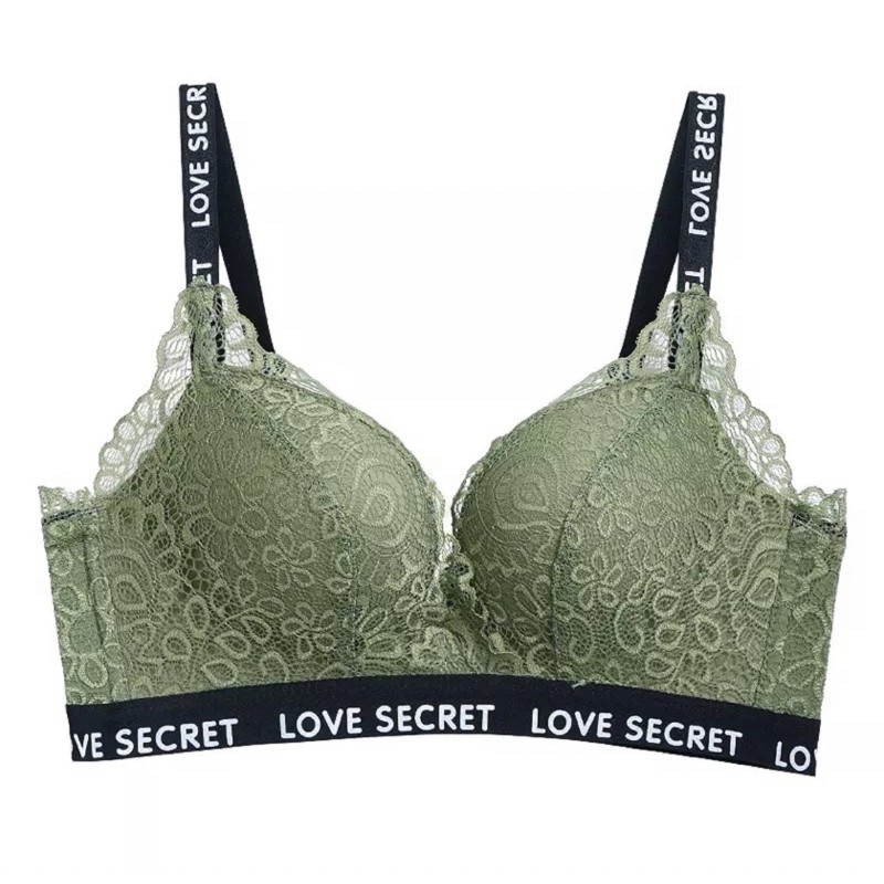 Bra Seamless (K-F41) Full soft Brokat / Busa Push Up dan tanpa kawat model ekslusif