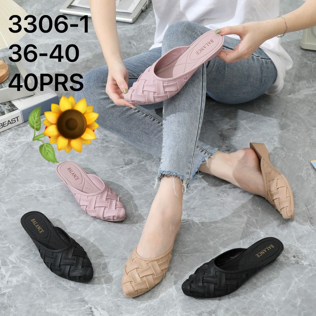 Sandal Karet Sendal Wedges Jelly Spon Shoes Cewek Trendy Wanita Import Murah Terbaru By Agung Style Balance 3306-1