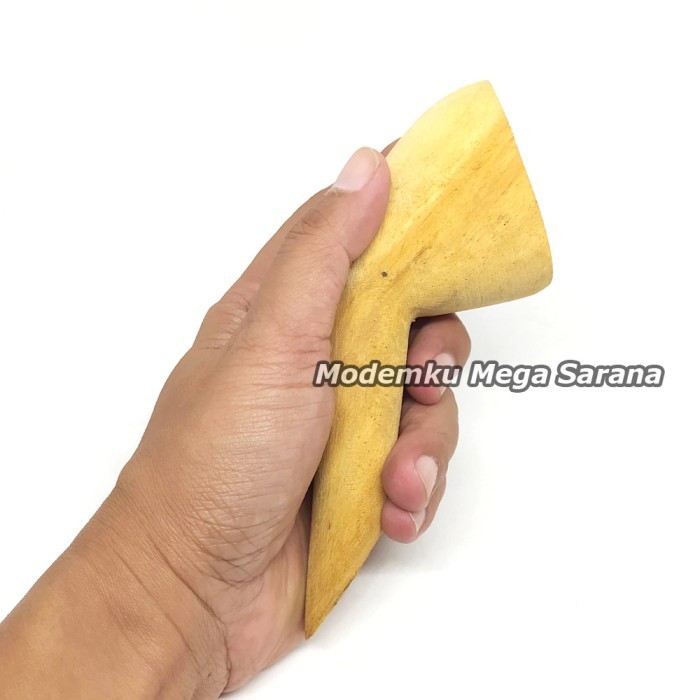 Cobek Kayu Cowek + Ulekan Munthu Kayu - 17 cm