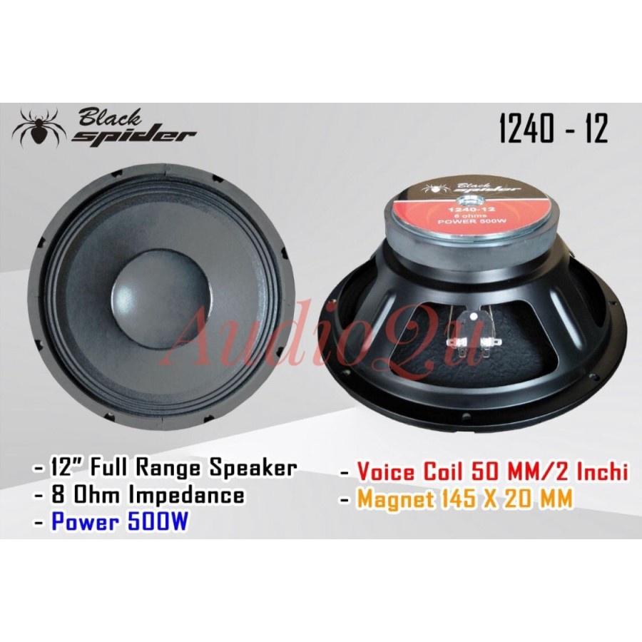 SPEAKER KOMPONEN BLACK SPIDER 1240-12 BLACKSPIDER 1240 12INCH