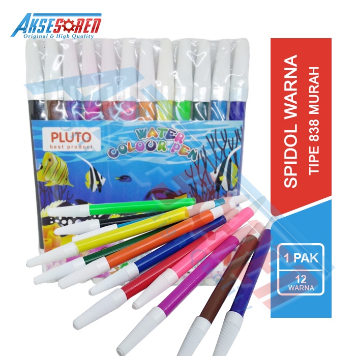 

Spidol Warna Colour Pen [12pcs - No.838] / Alat Tulis Gambar Menggambar