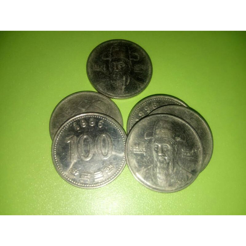 Coin 100 won korea selatan 1996 bagus Rp1300 per keping