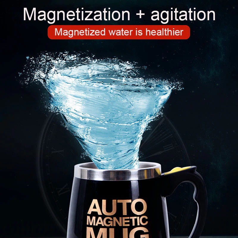 Gelas Aduk Otomatis Automatic Magnetic Stirring Cup USB Rechargeable 400ml - LC-01 - Silver