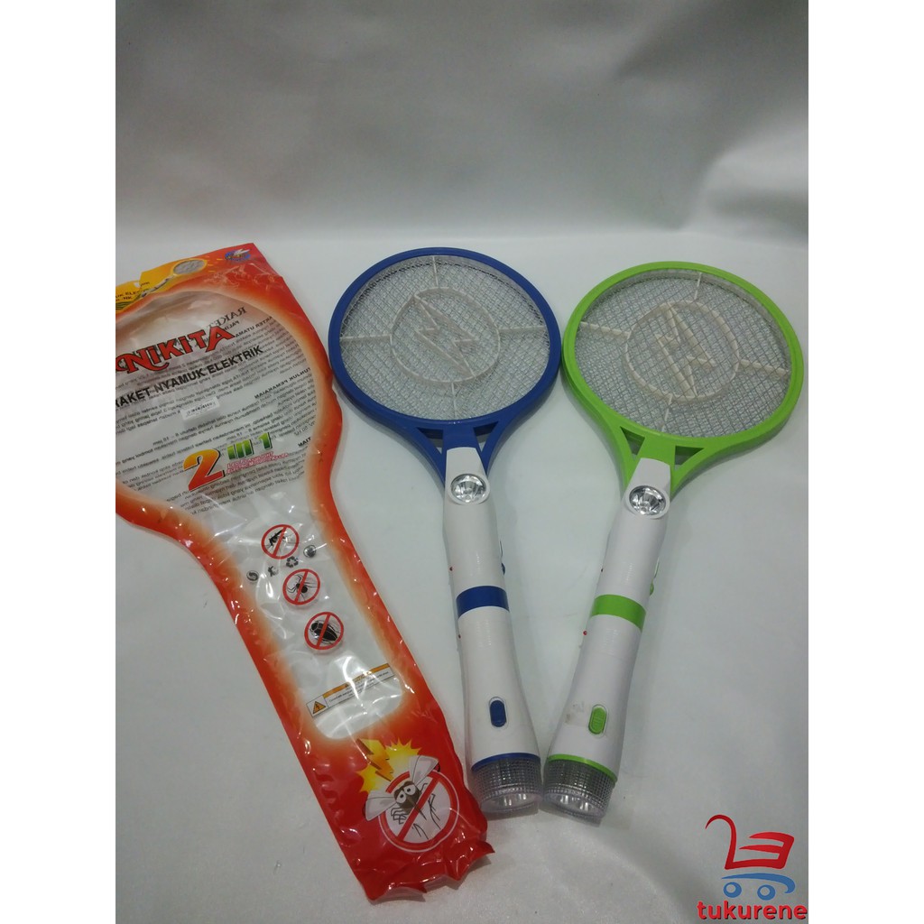 Raket Nyamuk Cas Plus Senter Lepas Nikita | Shopee Indonesia