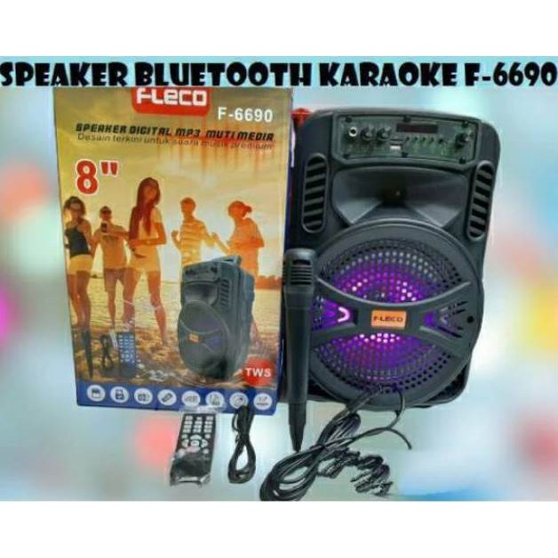 speaker bluetooth portable fleco f 6690 multimedia x-bass speaker meeting BONUS + Remote