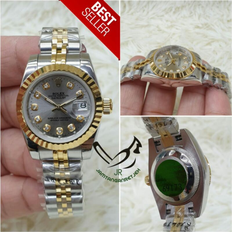 JAM TANGAN WANITA ROLEX DATEJUST AUTOMATIC STAINLESS KUALITAS ORIGINAL