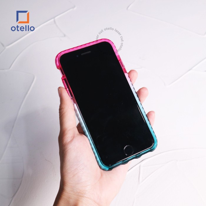 Otello Rainbow Impact Case iPhone Polos Casing Exclusive Gradasi Warna