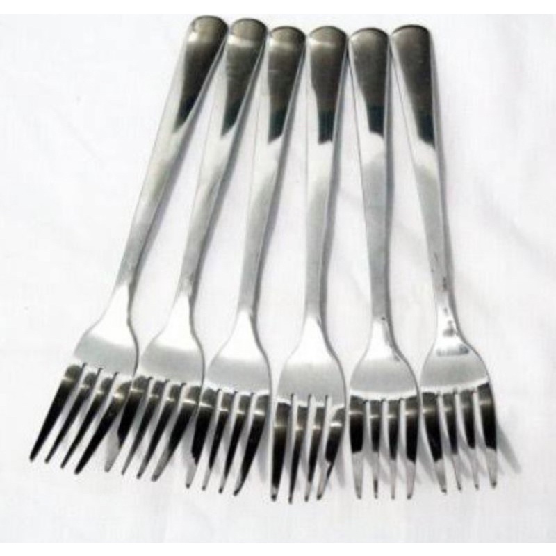 SENDOK GARPU MAKAN STAINLESS STEEL GLOWSY KOMODO (  1 PACK ISI 6 PCS )