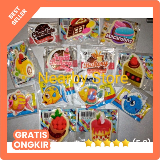 

Nearby Store - Scented Eraser Cartoon Creative Sandwich Animal Eraser Stationary School Supplies