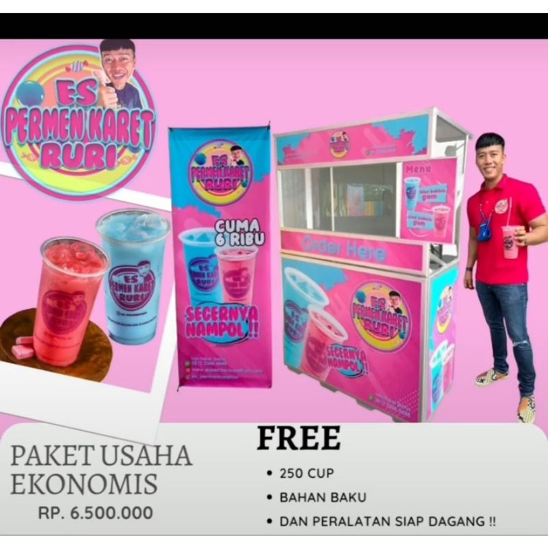 PAKET FRANCHISE VIRAL Es permen karet ruri SECOND