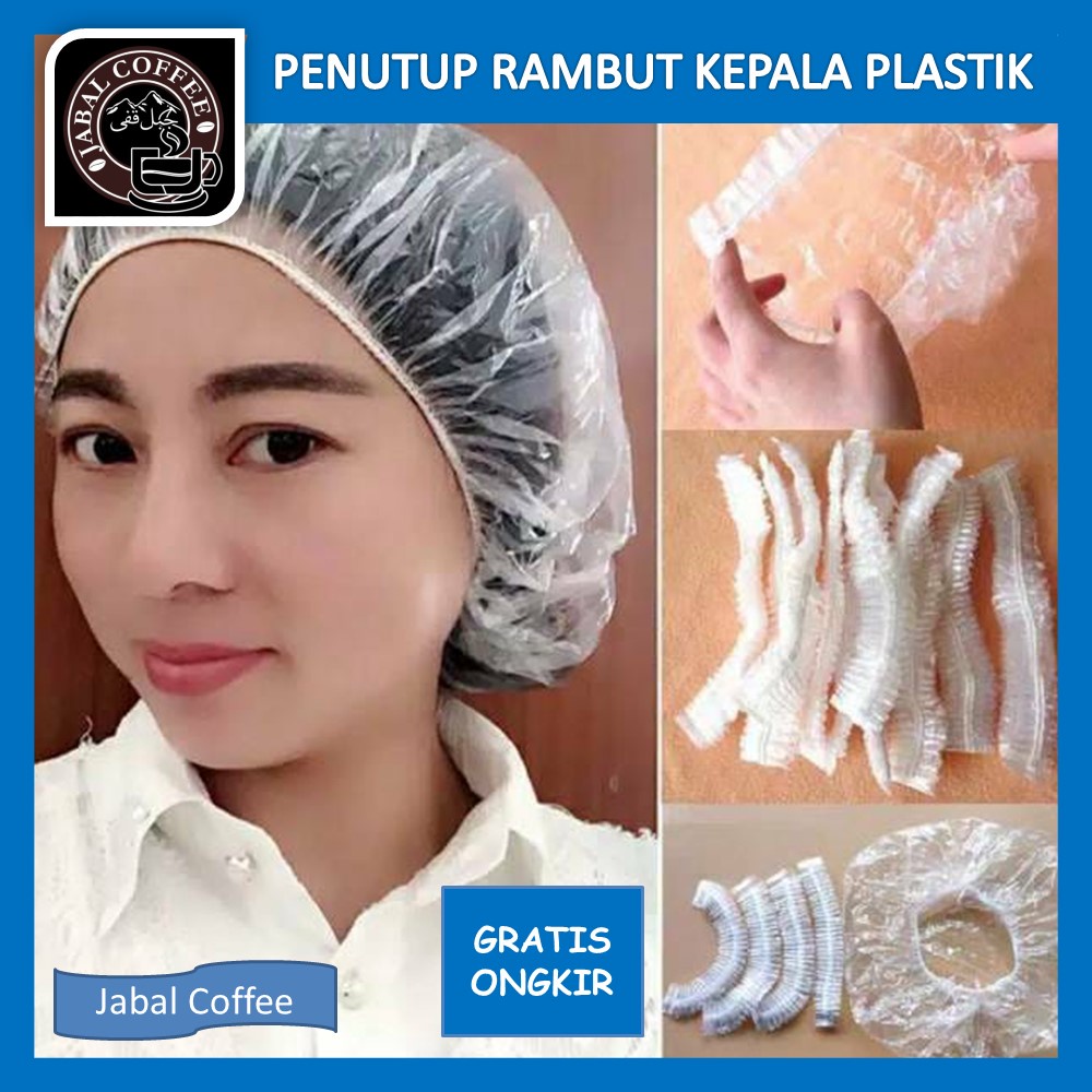 HAIR CAP SHOWER NURSE CAP TRANSPARAN PENUTUP RAMBUT KEPALA PLASTIK MANDI PELINDUNG CAT RAMBUT