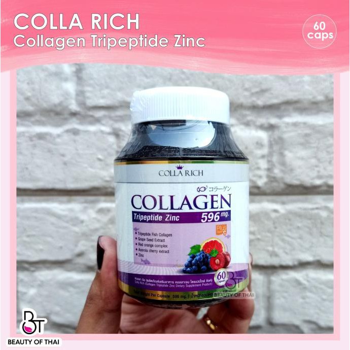 New01 Colla Rich Collagen Tripeptide Zinc Original Thailand