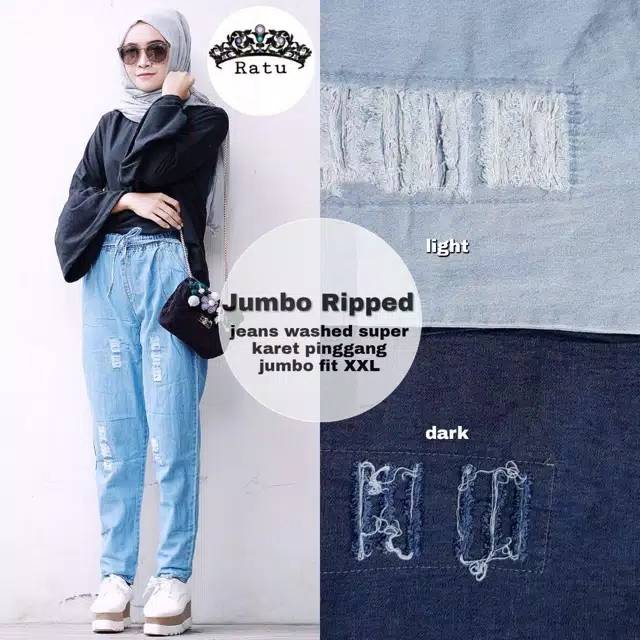 1KG isi 4pcs | BAGGY JEANS SOBEK - RIPPED JEANS