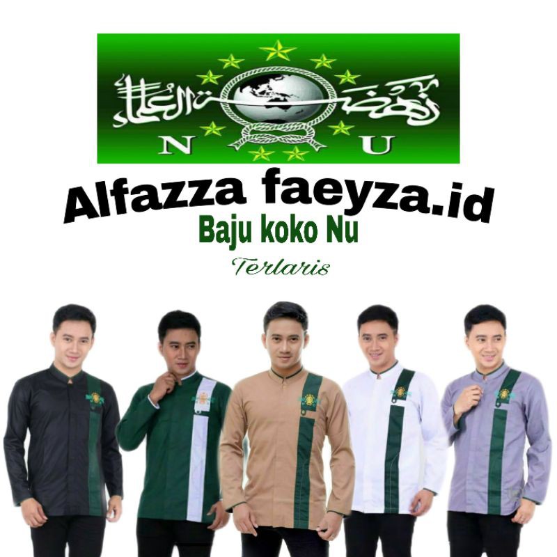 BAJU KOKO NU BESTSELER/BAJU KOKO NU/Baju koko Nu lengan panjang /BAJU KOKO/koko Nu/atasan pria/BAJUK