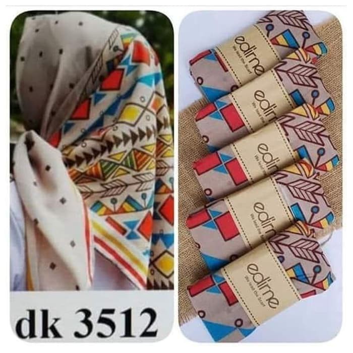 HIJAB DEENAY KW / MOTIF / KERUDUNG SEGI EMPAT MOTIF