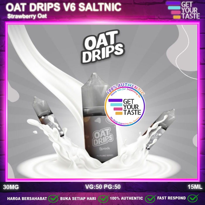 Jual Liquid Oat Drips V Future Series Salt Nic Ml By Jvs X Steam Queen Shopee Indonesia