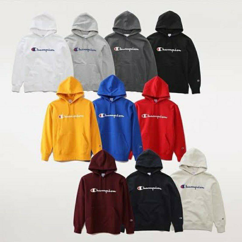 HOODIE CHAMPION/SWEATER CHAMPION/CHAMPION HITAM PREMIUM BAHAN TEBAL